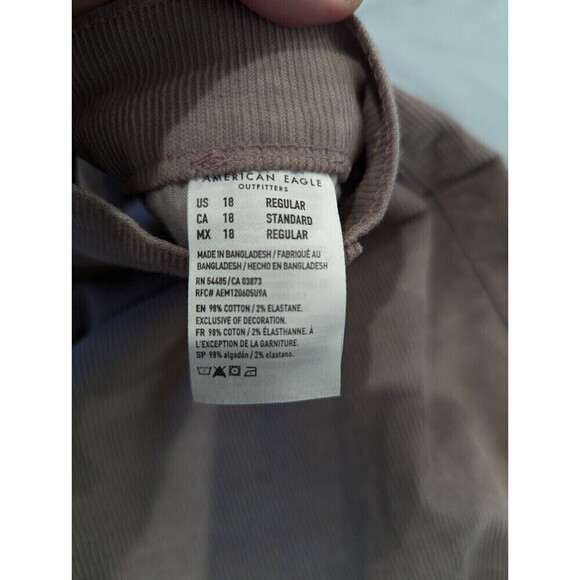 American‎ Eagle 90s Straight Pants Plus Size 18 Mauve Corduroy - Picture 11 of 16